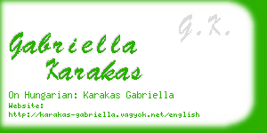 gabriella karakas business card